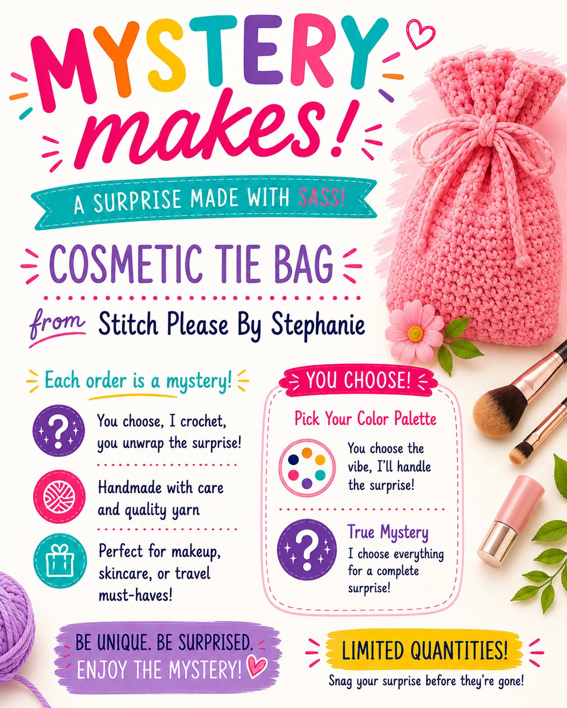 Mystery Makes - Cosmetic Tie-Bag