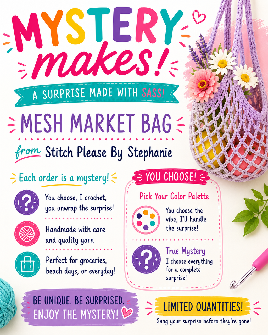 Mystery Makes - Mesh Market Bag